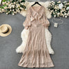 Shiny V-neck Sequined Fishtail Dress