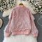 Colorful Sequined Stand Collar Jacket