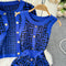 Cardigan&Slip Dress Maze Pattern 2Pcs