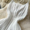 Simple Design Backless White Halter Dress