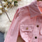 Sweetie Candy Color Denim Shirt Dress