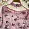 Irregular Design Butterfly Printed Top