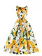 Round Collar Sleeveless Floral Dress