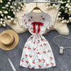 Mori Doll Collar Cherry Printed Dress