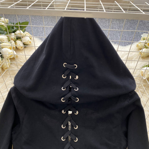 Niche Short Hoodie&Slip Dress 2Pcs