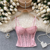 Vintage Lace Embroidered Fishbone Camisole