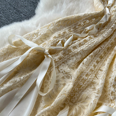 Niche Ruffle Fringed Slip Dress