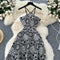 Niche Hollowed Crochet Lace Dress