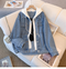 Chic Faux Two-pieces Denim Jacket