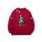 Vintage Christmas Tree Fringed Sweater