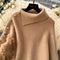 Irregular Design Furry Patchwork Sweater