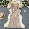 Elegant Hollowed Crochet Knitted Dress