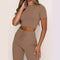 Stretchy Knitwear&Drawstring Trousers 2Pcs