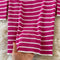 Hooded Striped Elastic Knitted Dress