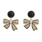 Black Bow Design Earrings