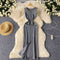 Crew Neck Slim-fit Knitted Dress