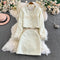 Sequined Cardigan&Skirt Elegant 2Pcs