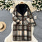 Two-sided Wearable Thickened Plaid Coat