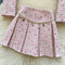 Beaded Blazer&Pleated Skirt Pink 2Pcs