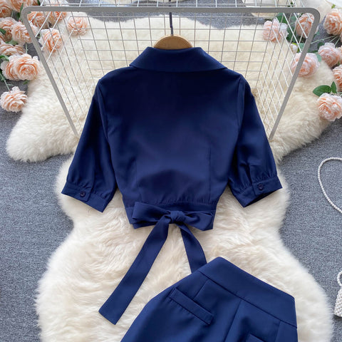 Bow Blazer&Trousers OL 2Pcs