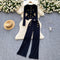 High-end Cardigan&Trousers Knitted 2Pcs