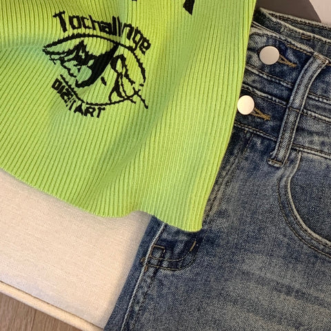 Chic Studded Monogram Printed Camisole