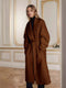 Thickened Lapel Extra-long Trench Coat