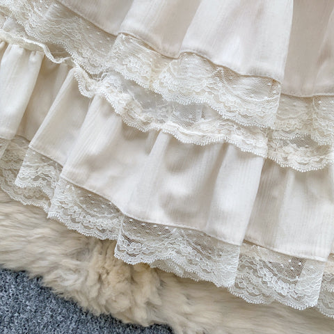 Off-shoulder Top&Ruffled Skirt 2Pcs