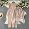 Shawl Cardigan&Knitted Dress 2Pcs