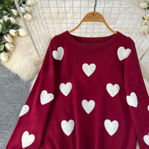 Embroidered Sweater & Trousers Knit 2Pcs