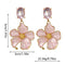 French Retro Pink Flower Earrings