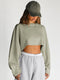 Midriff Baring Oversized Knitted Sweatshirt