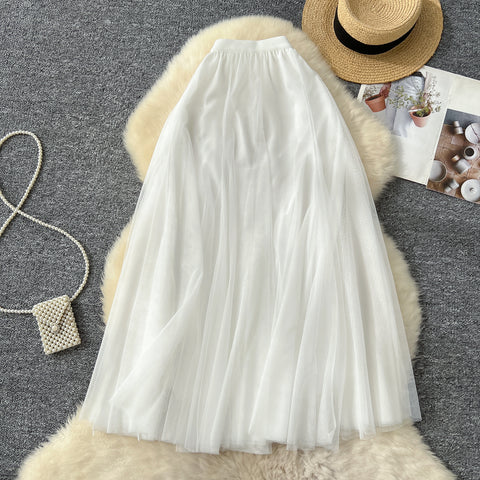 Fairy A-line Puffy Mesh Skirt