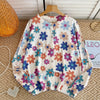 Colorful Flower Printed Loose Cardigan