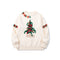 Vintage Christmas Tree Fringed Sweater