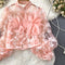 Courtly 3D Floral Organza Blouse