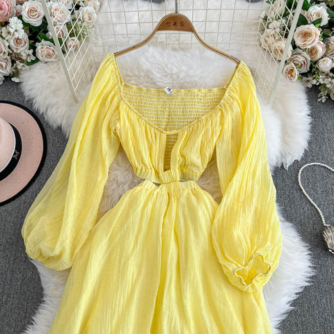 Sexy Low-cut Puffy Short Dress