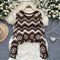 Hollow Crochet Fringed Wave Knitwear