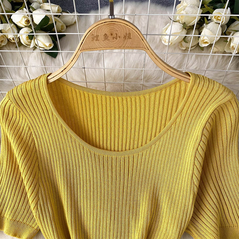 High-end Mesh Patchwork Knitted Dress