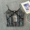 Chic Sequined Camisole Bottoming Top