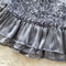 Elegant Sequined Ruffle Cuff Dress