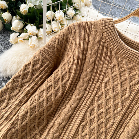 Fringed Sweater&Trousers Knitted 2Pcs