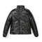 Stand Collar Zipped Quilted Cotton Jacket