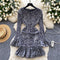 Elegant Sequined Ruffle Cuff Dress