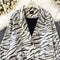 Zebra Printed Sequined Suit Coat