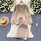 Lace Collar Sweater&Skirt Knitted 2Pcs