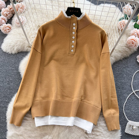 Faux Two-pieces Top&Trousers 2Pcs