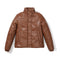 Stand Collar Zipped Quilted Cotton Jacket