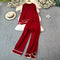 Irregular Design Knitwear&Trousers 2Pcs