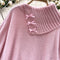 Slant Lapeled Bat Sleeve Sweater